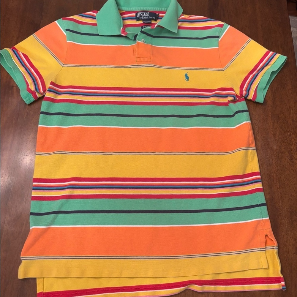Polo Ralph Lauren Boys’ Striped Polo Shirt – Size Large – Bright Multicolor